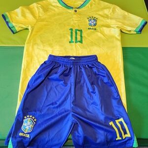 Youth Brazil Home Neymar Jersey Set